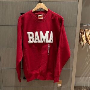 ALABAMA Crewneck Sweatshirt with White  'BAMA' Lettering